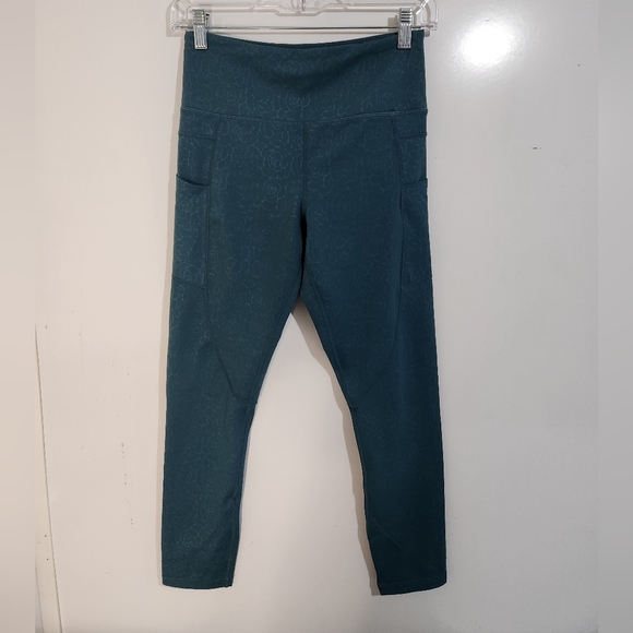 2 Pair Womens ZIYA Teal and Black Leggings, Size 6-8 - Picture 7 of 13